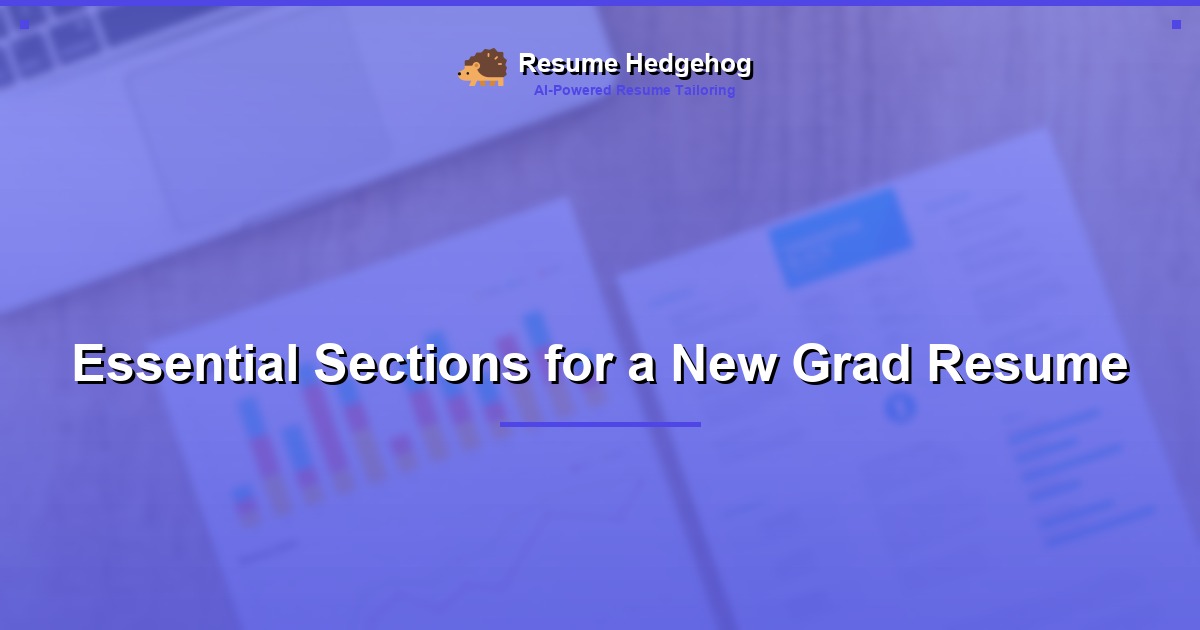 Essential Sections for a New Grad Resume