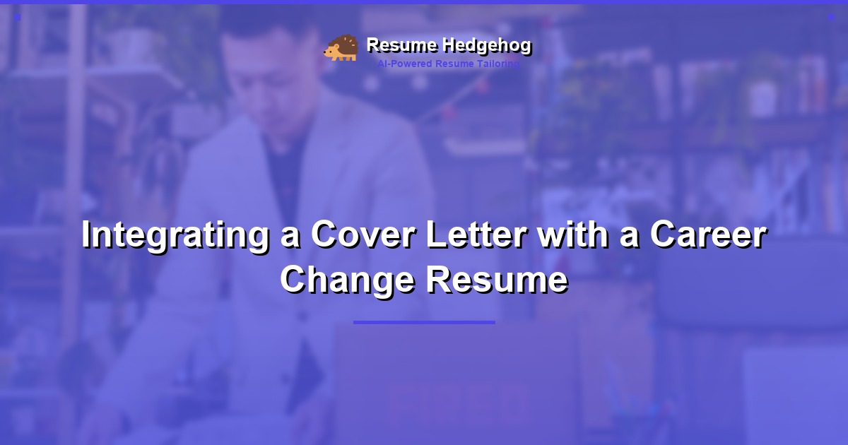 Integrating a Cover Letter with a Career Change Resume